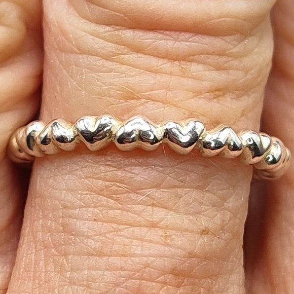 Retired Pandora Forever Love sterling silver ring - Picture 2 of 4